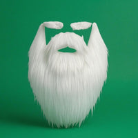Santa Beard Set Cloth Textile White Santa Costume Beard Backing