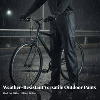 Double Layer Design Cycling Rain Trousers Windproof Breathable Waterproof Pants Wear-Resistant for Cyclists, Rainy Weather, Camping, Fishing