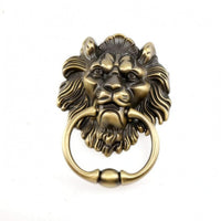 Lion Head Pull Loop Sculpted Lion Head Pull Handle Decorative