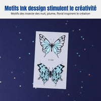 Luminescent Skin Decal Sticker, Midnight Flutterby, Waterproof, EDM, Nightclub
