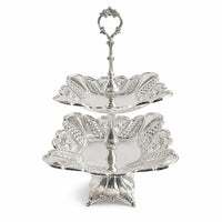 Pedestal Serving Bowl Elegant Fruit Bowl with Pedestal Vintage-Vintage-Look Dessert Stand Table Display