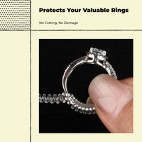 Adjustable clear silicone ring sizer
