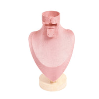 Necklace Display Bust Rose Retail Fixture Wood Base for Countertop