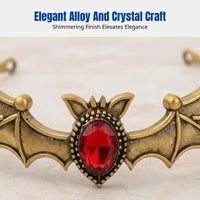 Halloween Bat Medieval Crystal Alloy Headpiece, Gothic Costume Accessory