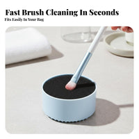 Portable Brush Cleaning Box Reusable Makeup Brush Color Remover Travel-Friendly for Beauty Enthusiasts, Dressing Table, Home