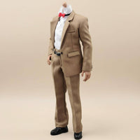 1:6 Scale Doll Suit Bow Tie Action Figure Clothing Set Dark Belt Toy Apparel