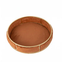 Round Velvet Tray Multifunctional Home Decor Desktop Display for Dresser