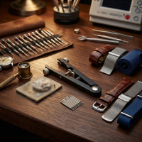Watch Band with Interchangeable Tips Adjustable Spring Bar