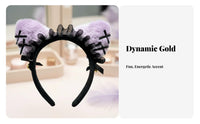 Lace Chime Cat Ear Hair Hoop With Tinkling Chime S Gothic Doll-Like Creature Ear Headband Gothic Lace Creature Ears Cute Design
