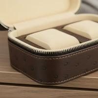 Portable Watch Storage Box Soft Lining Zippered Watch Travel Case Zippered Jewelry Storage Box Wear-Resistant Long-Lasting Hard