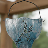 Blue Hummingbird Rain Chain Weather-Resistant Hummingbird Rain Chain for Eaves