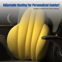 Heated Pillow, Memory Foam, Office, Car, Adjustable, Washable