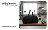 Wet Dry Separation Travel Bag Large Capacity Gym Bag with Shoe Compartment Travel Duffel Wet Pocket Long-Lasting Material