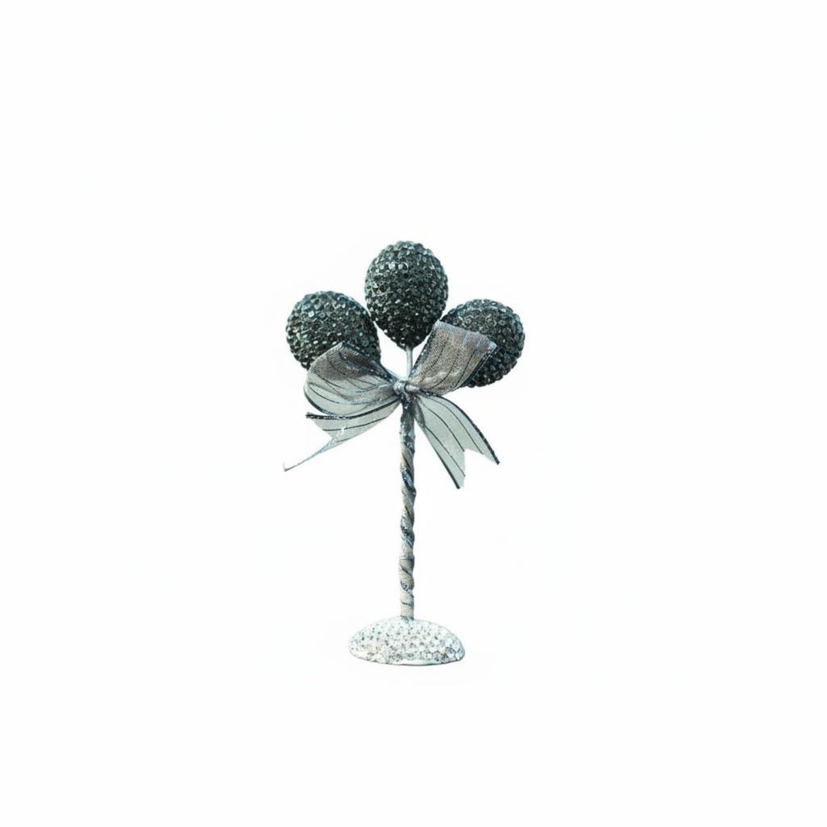 Glittering Balloon Car Decoration Ribbon Bow Accent Rhinestone Balloon Figurine