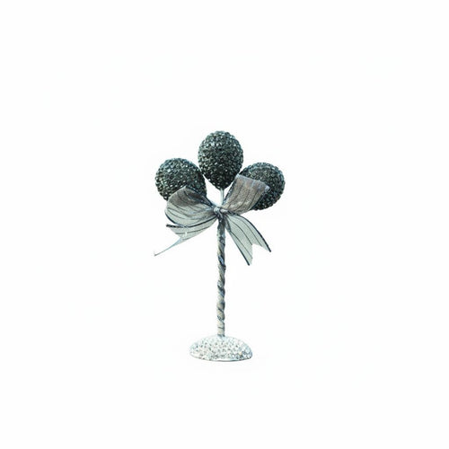 Glittering Balloon Car Decoration Ribbon Bow Accent Rhinestone Balloon Figurine