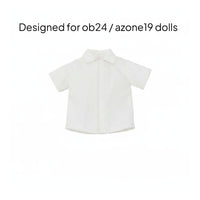 White Doll Blouse Easy to Match Toy Clothing Washable