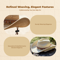 Sun Hat, Wide Brim Cowboy Style, Summer Beach Protection