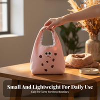 Autumn Winter Design Leopard Print Handbag Soft and Comfortable Soft Fabric Leopard Print Tote Lightweight for Girls, Daily Use, Shopping