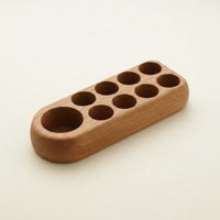Red Oak Oil Organizer Hand Polished Solid Wood Rack for Countertop