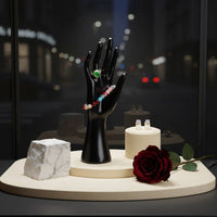 Resin Hand Model Elegant Design Band Display Hand Polished Finish for Craft Fair
