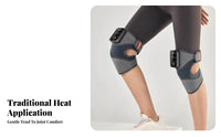 2 Pieces Heating Function Electric Knee Massager Infrared Heat Heated Vibrating Joint Wrap Adjustable Intensity Personal Care Appliance Cordless & Portable for Athletes, Relaxation
