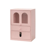 Tabletop Makeup Cabinet Rectangular Lockable Desktop Cabinet