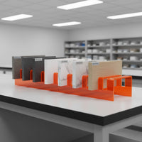 Tile Sample Display Rack Strong Load-Bearing Acrylic Tile Display Stand Slotted Stone Sample Holder Space-Saving Design