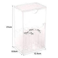 Acrylic Makeup Brush Holder Compartment Design Makeup Brush Holder Easy to Clear Beauty Storage for Vanity, Dressing Table, Washroom