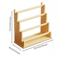 Tiered Bracelet Display Rack Solid Wood Bracelet Holder 2 Tier for Vanity