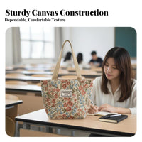 Large Canvas Utility Tote adaptable Shoulder Bag Lightweight for informal Outings