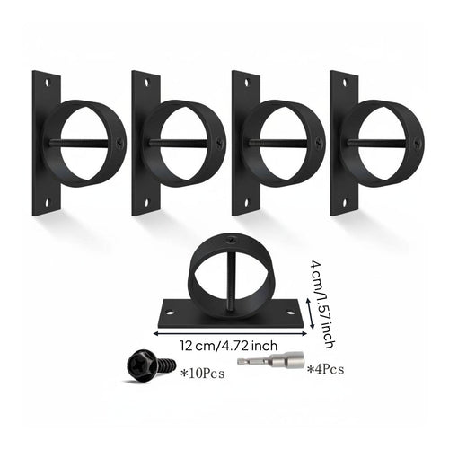 5 Pieces Rope Railing Bracket Rustproof Cross Screw Rope Clip Weatherproof