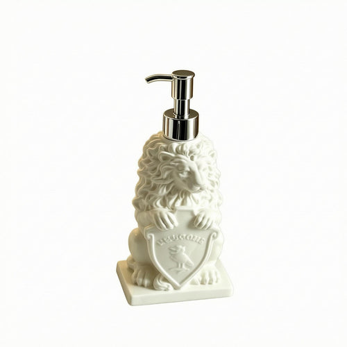 Lion-Shaped Dispenser Guard-Shaped Front Panel Tabletop Dispenser Embossed Mane