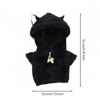 10cm Doll Outfit Fashionably Designed Soft Doll Jumpsuit Zipper Closure