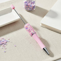 DIY Beadable Pen Black Ink Beadable Pen Comfortable Grip for Students, Crafters