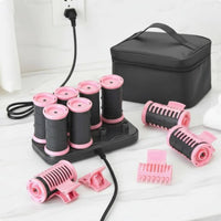 8 Pieces Heated Hair Rollers with Fasteners Adds Volume and Gloss for Travelers