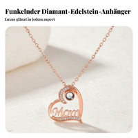 Mom Heart Projection Necklace Meaningful Gift Custom Photo Heart Locket