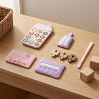 Pretend Play Purse Set Stitched Construction Kids Purse Playset Realistic Design Children's Handbag Set