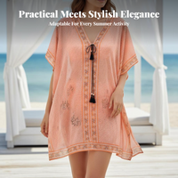 Relaxed Blouse, V Neck, Loose Fit, Lightweight, Beach Wear