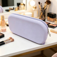 Silicone Zip Pouch Large Capacity Waterproof Cosmetic Case Easy to Clean