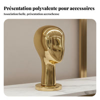 Hat Display Stand Electroplated Finish Hat Display Form Stable Base for Showroom