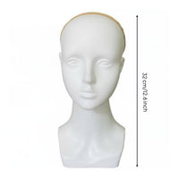 Multi-Purpose Female Mannequin Head with Shoulders Cosplay Head Prop for Cosplayers, Retailers, Salon, Photoshoots