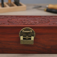 Wooden Jewelry Box Solid Wood Vintage Design Jewelry Case With Lock for Bedroom