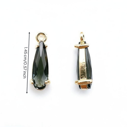Teardrop Crystal Drop Micro-Inlaid Zircon Zirconia Drop Pendant Color-Retaining