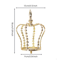 Gold Metal Crown Electroplated Head Ornament Pointed Finial
