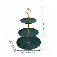 3 Tier Cake Stand Reusable Tiered Dessert Stand Easy to Clean for Afternoon Tea