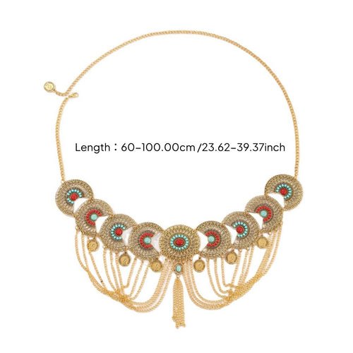Belly Dance Coin Belt Fashion Accessory for Performances, Parties, Dancers