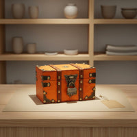 Chinese Retro Keepsake Box Multipurpose Wooden Jewelry Box with Lock Locking Wooden Treasure Chest Sturdy Wood Construction