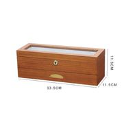 Watch and Jewelry Box Wood Grain Wooden Watch Box Clear Viewing Window