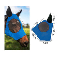 Horse Fly Mask Fine Mesh Horse Fly Face Cover Ear Area Openings for Outdoor