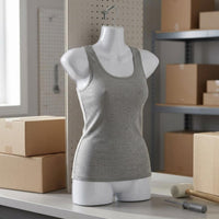 Female Torso Mannequin Glossy Finish Hanging Torso Form Metal Hook